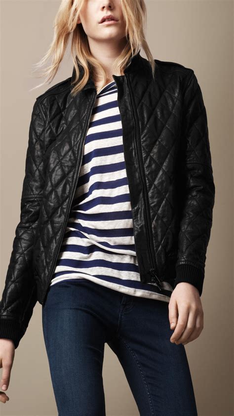 replica burberry leather jacket|burberry bomber jacket women's.